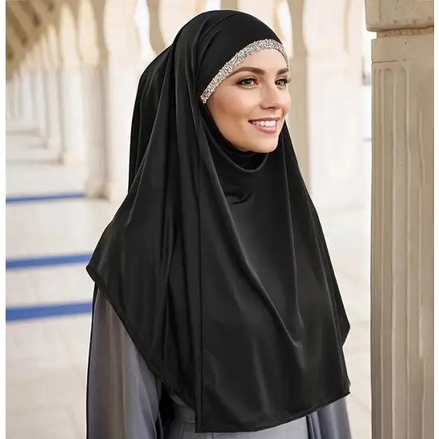 Maryam’s Essential Diamanté Vintage Instant One Piece Tie Back With Niqab Hijab 2