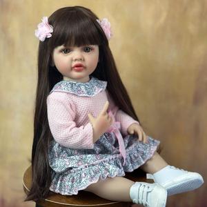 22 Inch Life-like Reborn Teenager Doll, Soft Silicone Realistic Teenager Girl Doll, Ideal Dolls Toy for Birthday Gift, Cuddling, Realistic Baby Doll