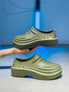 Unisex's Anti-slip Waterproof & Oil-proof Clogs, Casual Comfortable Breathable Clogs for Kitchen Work, Fashionable Shoes for Indoor & Outdoor Wear, Boy