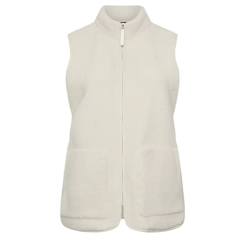 YOURS Curve Cream Teddy Borg Gilet 4