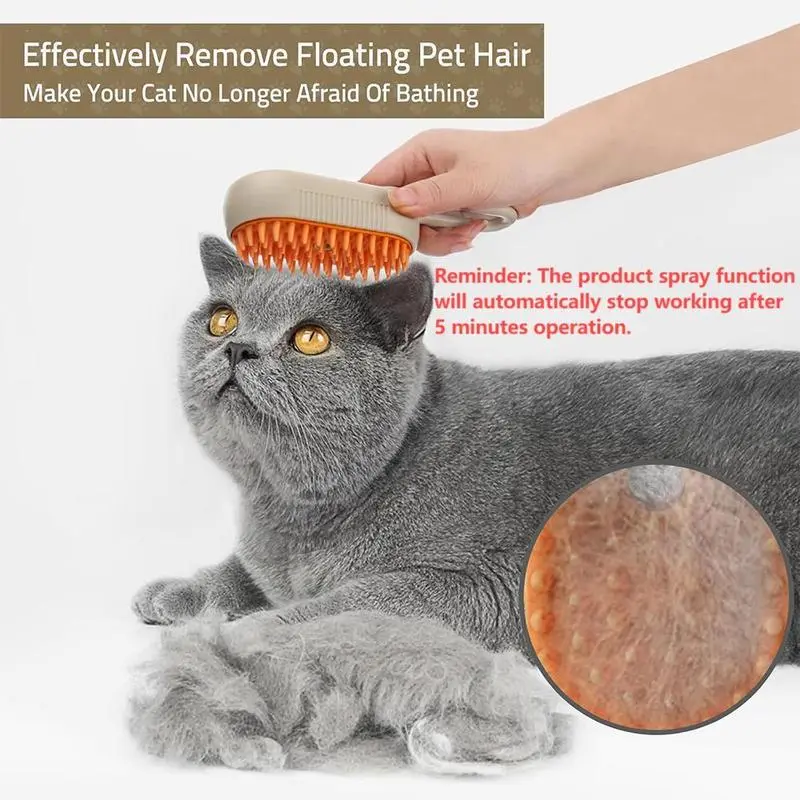 Cat Spray Comb, 3-in-1 Cat Spray Cleaner, Silicone Massage Combing Brush, Pet Hair Clean Brush Comb, Suitable for Cats and Dogs, Pet Products 4