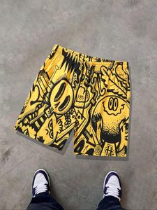 Men's Random Pattern Print Shorts, Regular Fit Casual Comfy Breathable Shorts for Summer, Men's Bottoms for Daily Wear