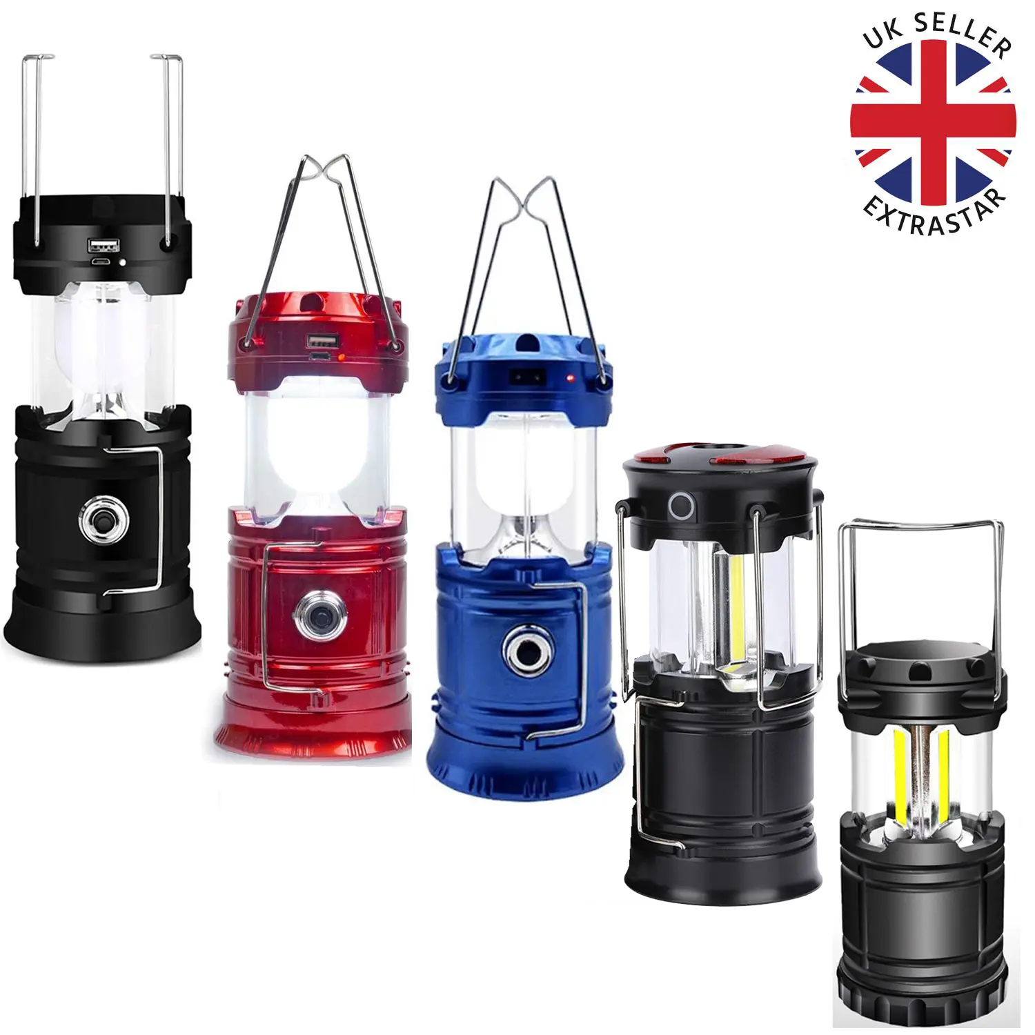 ExtraStar LED Camping Lantern camping light - USB Rechargeable / Battery Powered