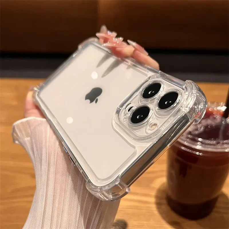 Luxury Shockproof Transparent Case for iPhone – Soft Bumper Protection & Sleek Design 6