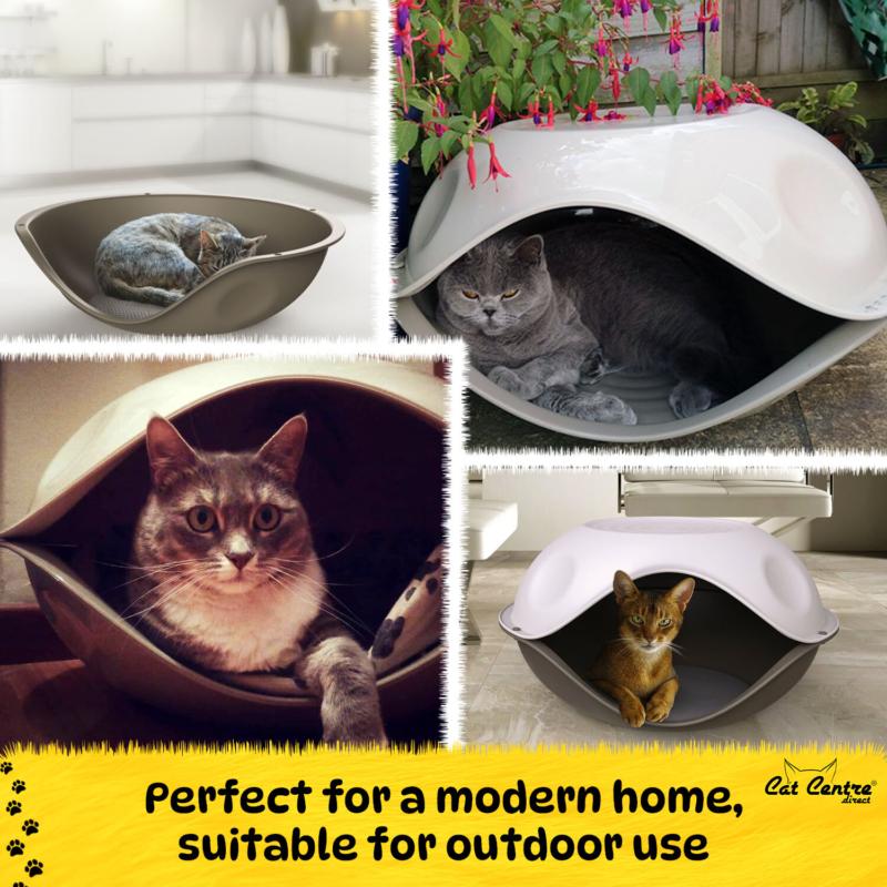 Cat Dog Bed Windproof Outdoor Plastic Shelter Pet Kitten House Kennel Crate Pod 5