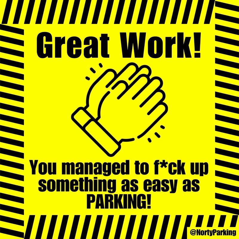 Prank Parking Stickers – 6x Mix pack - 2x Crayon, 2x Great work, 2x ‘C*NT’ - Joke Car Stickers for Awful Drivers 3