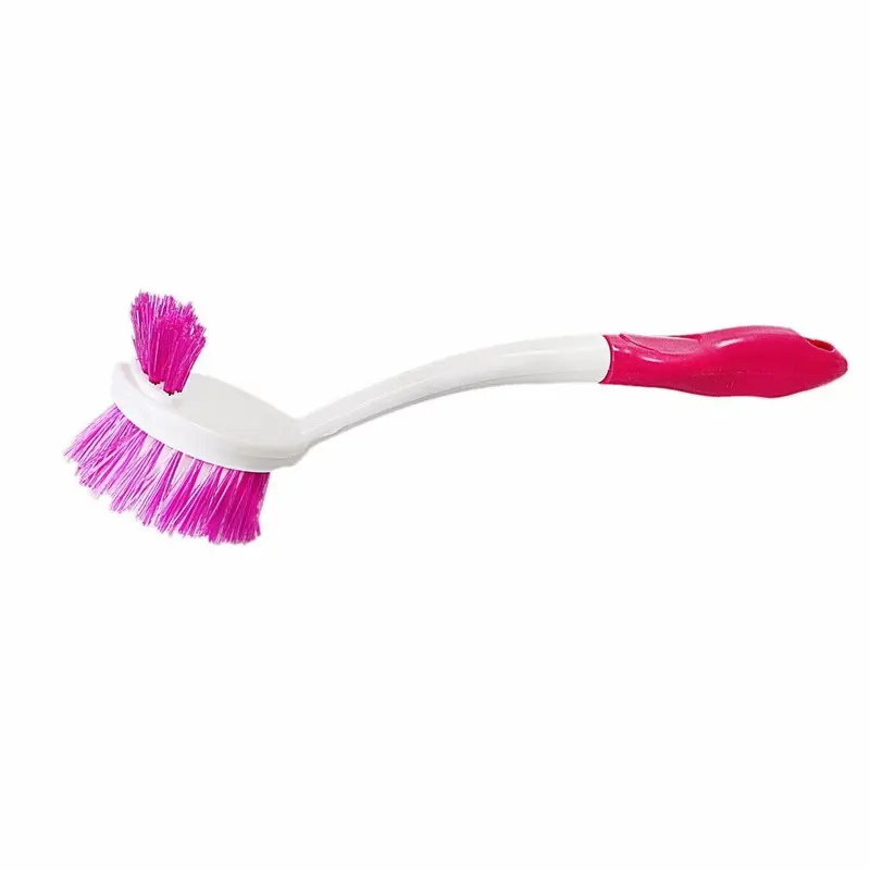 Plastic Double Sided Cleaning Washing Up Scrubbing Dish Brush 28 cm Assorted Colours 4025 (Parcel Rate) Lightweight Utensils 2
