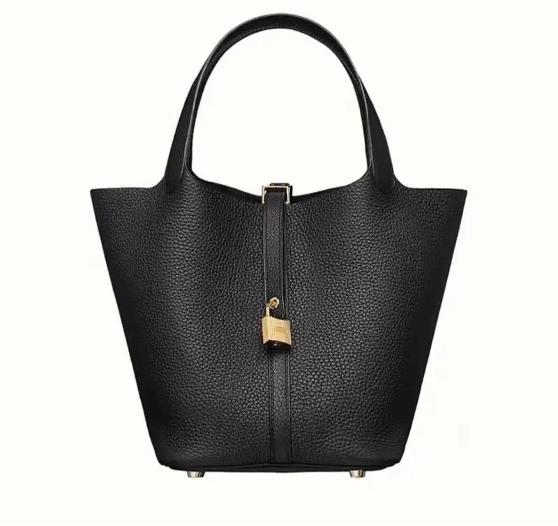 Togo First-layer Cowhide Picotin Lock  for Women. The New Style in 2025. Hand-carry Bucket . It's a Versatile, Stylish and Trendy Genuine Leather  for Women. everyday bag black handbag  women designer  handbags women's  bags everyday  bag