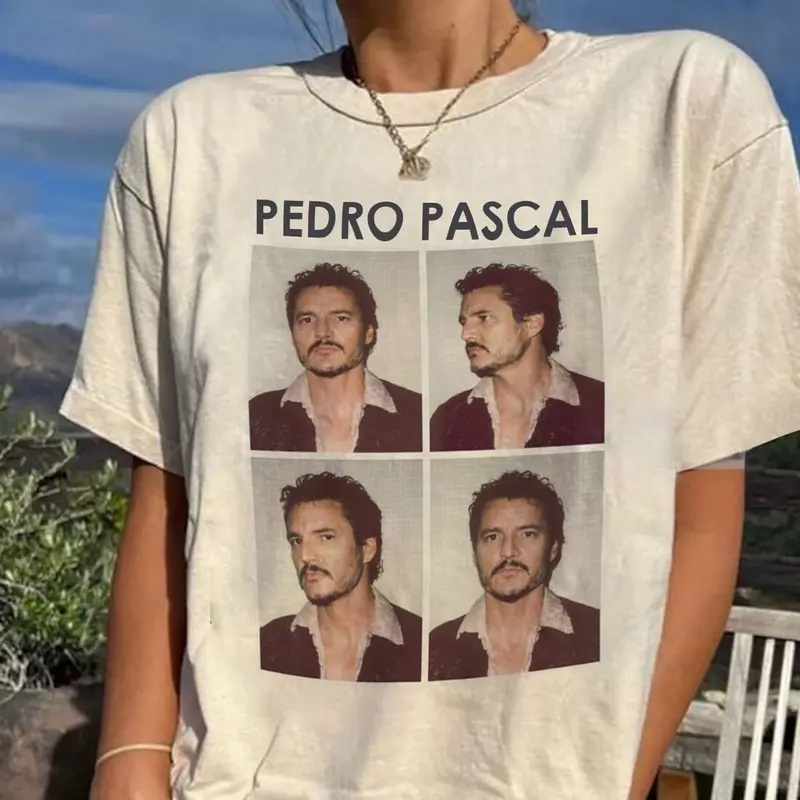 Pedro Pascal Meme Photo Shirt, Pedro Pascal Daddy Vintage Tee, Pedro Pascal 90s Tee, Gift For Women and Man Unisex T-Shirt 0