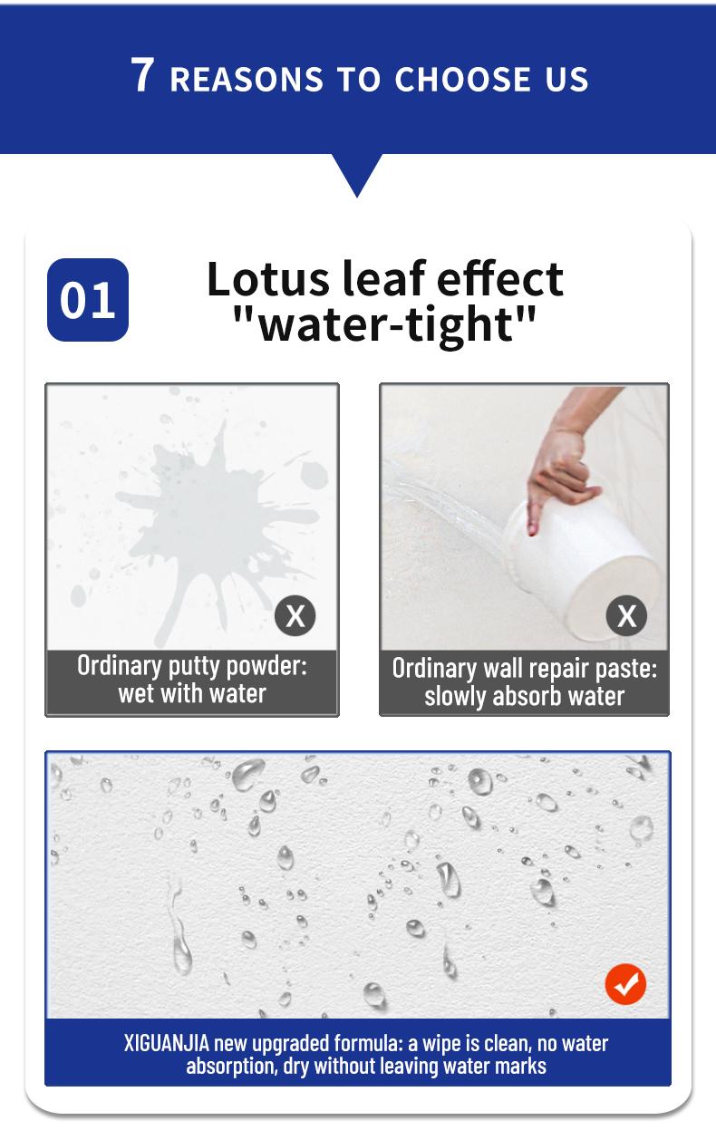 Product Introduction of Wall repair paste, white wall repair paste, waterproof and mildew proof putty paste, packaged in 500 barrels, with a complete set of repair tools 11
