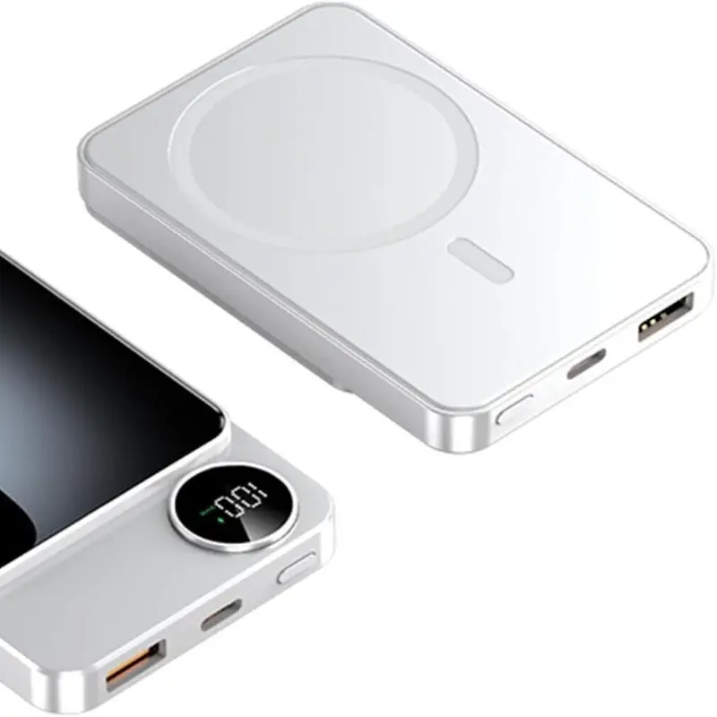 Outdoor travel magnetic wireless fast charging power bank large capacity portable compact mobile power bank 4