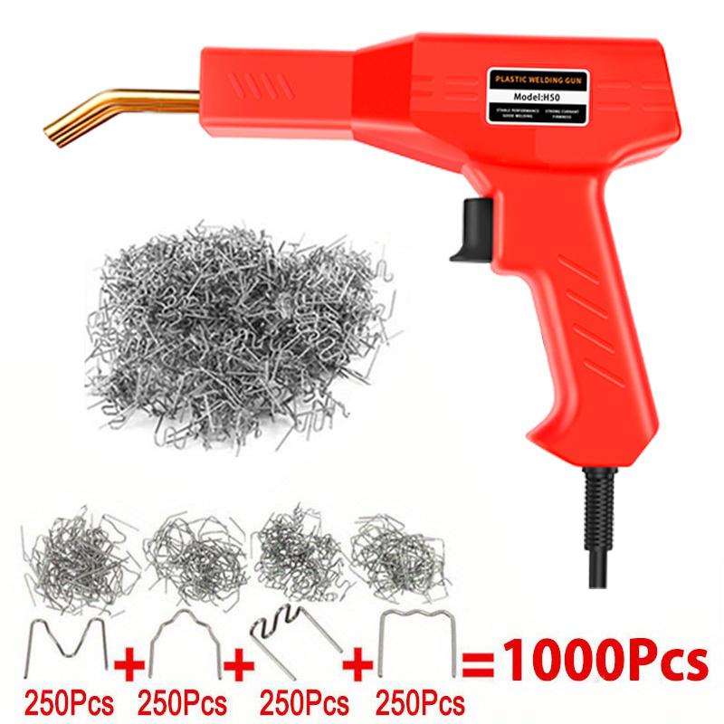 BESPER 220V Plastic Welder Hot Stapler Welding Machine Gun Soldering Iron, British Specification Plug, Power Supply, Without Battery, for Plastic Staple PVC Repairing, Car Bumper Repair 3