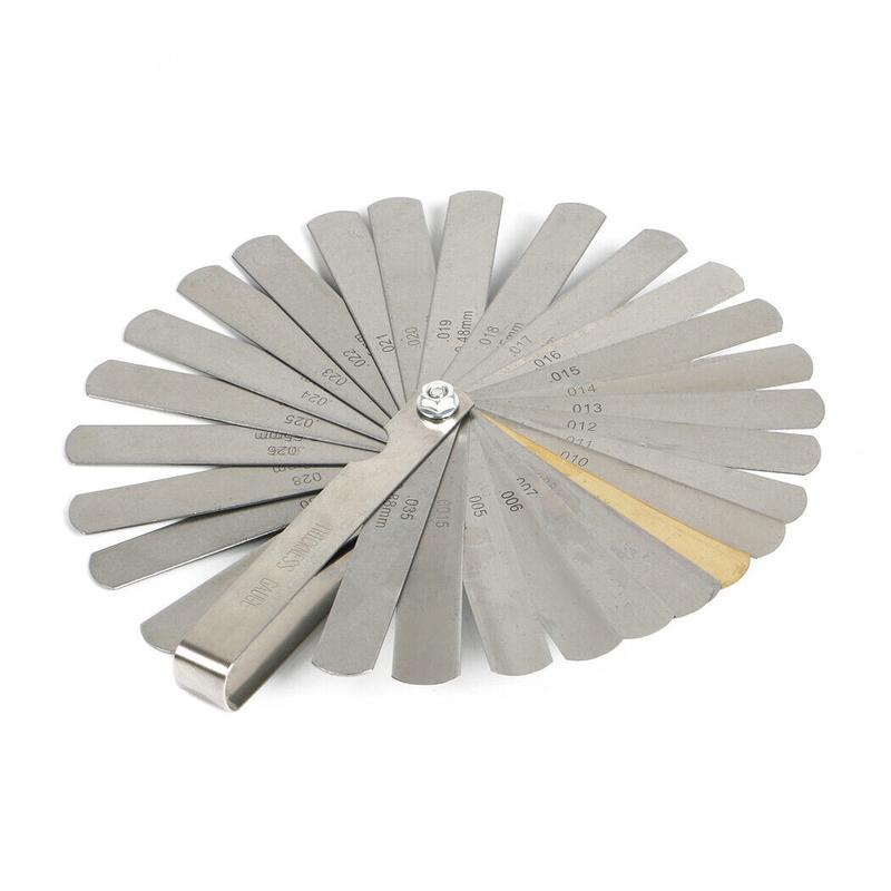 Product Introduction of 32 Blade Feeler Filler Gauge Spark Plug Gap Metric Imperial Measuring Brass Tool 1