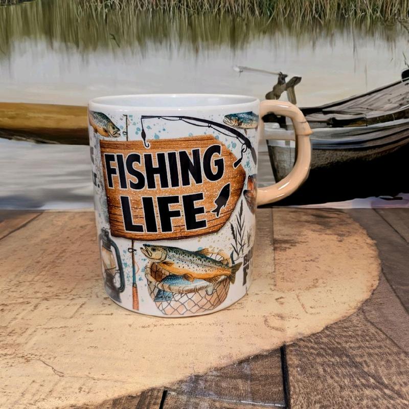 Fishing Mug - Perfect for Coffee or Tea - Perfect for Outdoor Activities - Drinkware 0