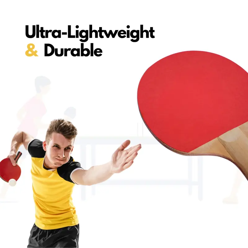 Complete Table Tennis Set With 2 Rackets 3 Balls And Net Hooks Perfect For Families And Players Who Want To Enjoy Hours Of Competitive Fun 1