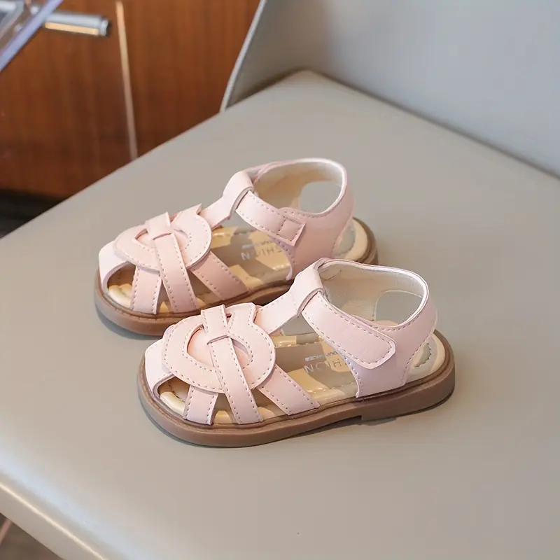 Trendy Solid Color Sandals For Girls, Breathable Lightweight Sandals For Indoor Outdoor Beach, Spring And Summer 6