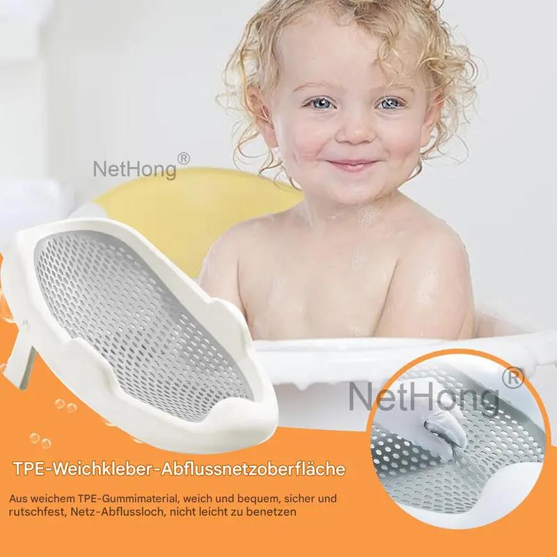 Baby Bath Tub. Mesh Baby Bath. Soft Touch Baby Bath Support. Non-Slip Bathtub~ 6