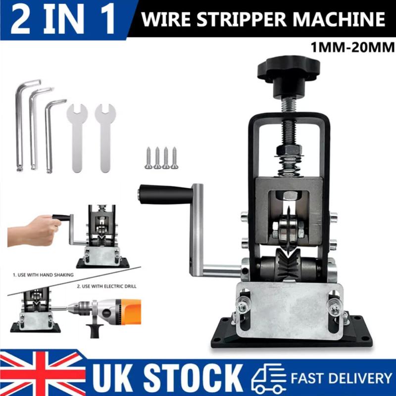 Hand Crank Wire Stripper Wire Stripping Machine Cables Scrap Recycle Cable Tool. 0