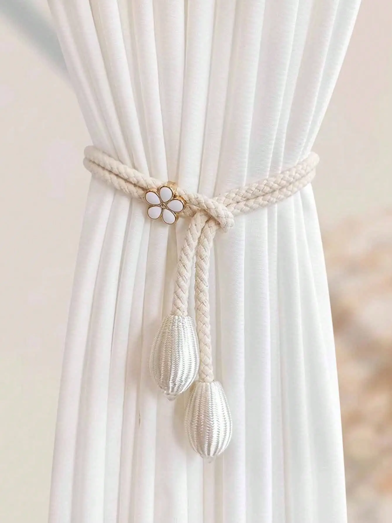 1pc/2pcs Adjustable Curtain Tie Backs, Luxury Window Curtain Tiebacks Holdbacks Gifts Birthday Graduation