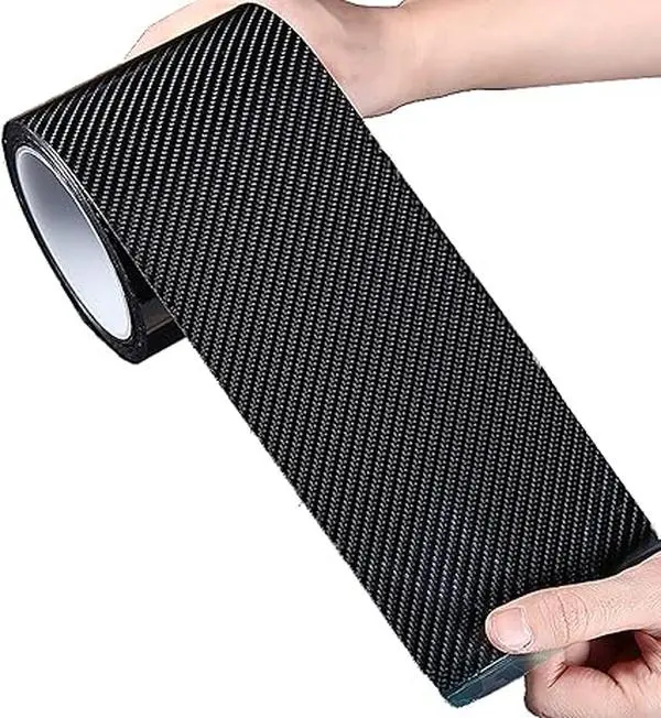 Car Door Sill Protector strip,10cm*3m Carbon Fiber Protector Sill Scuff Cover Sticker Self-Adhesive Car Door Edge Protector Car Body Anti Scratch Strip for Car Door Guard Rearview Mirror