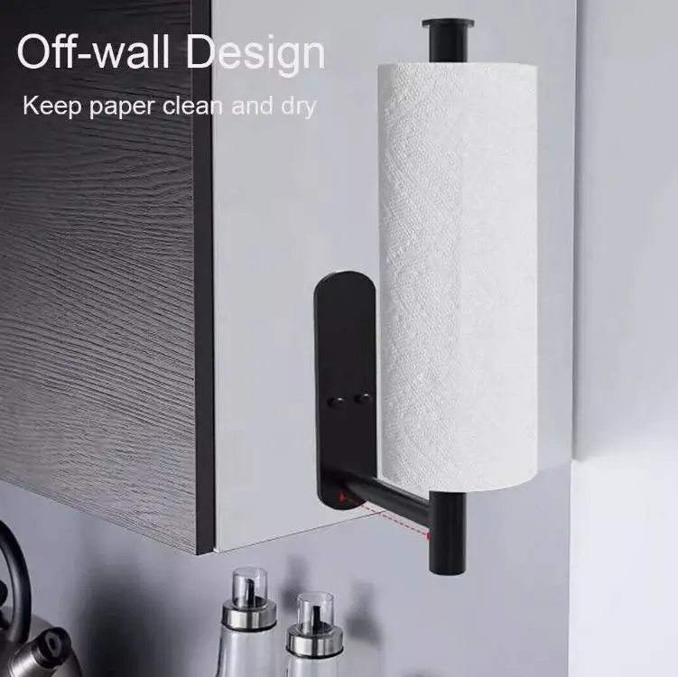 Bathroom Kitchen Paper Towel Holder Roll Holder Stand Self-Adhesive Wall Mounted toilet  roll  holder 3