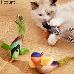 Simulation Bird Design Cat Toy, 1 Count Cute Bird Design Cat Teaser Toy, Cat Teething Toy, Pet Interactive Toy, Cat Scratch Toy, Fun Gift for Cats