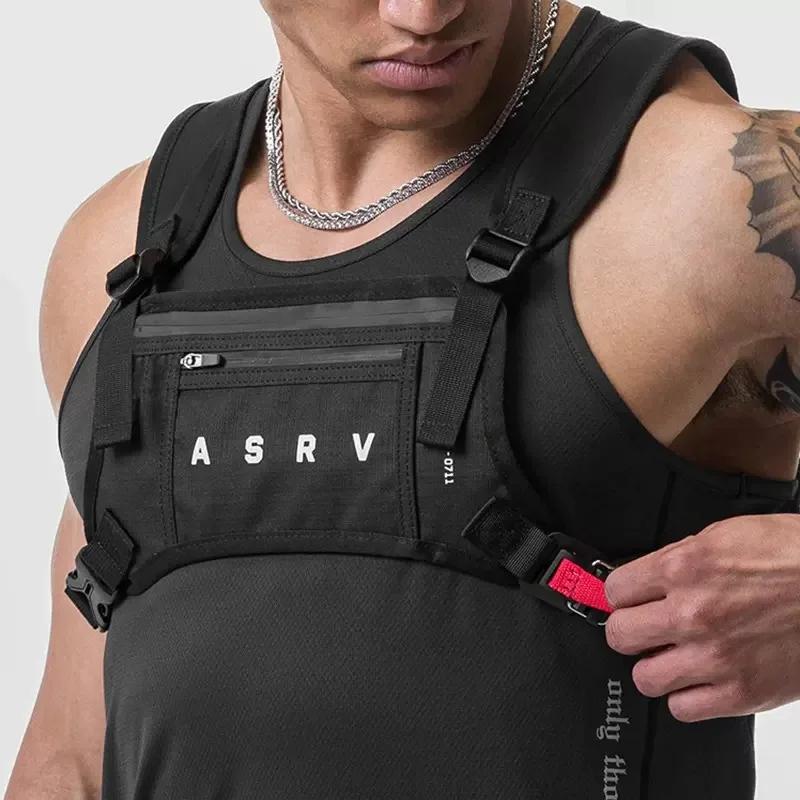Product Introduction of Ashton Hall Men's Running Vest ,Lightweight, Breathable Sportswear Waterproof Men's 's Chest Rig Bags Multi-function Tactical Vest Backpacks Waist Packs Male Fashion Unisex Chest Bag 2024 NEW 14