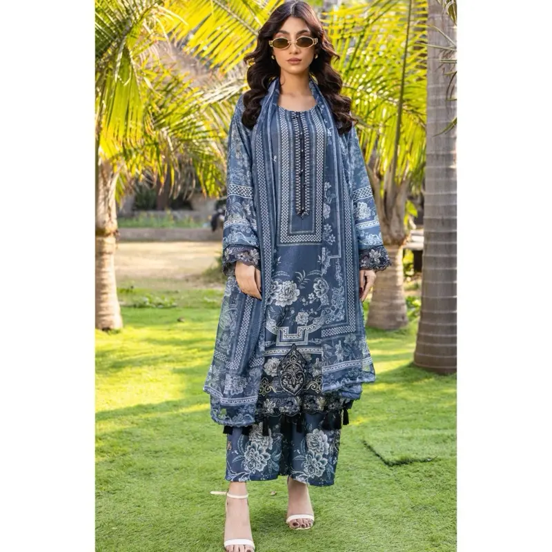 Designer LAWN embroidered 3pcs Asian salwar kameez suit 6