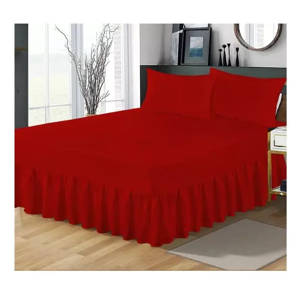 Extra Deep Fitted Valance Sheet for Beds - Single, Double, King Size - Pillowcases Available 1