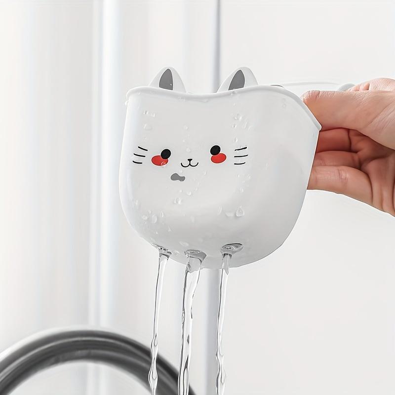 Product Introduction of HARLESOTTO      Adorable Cat - Shaped Silicone Faucet Basket: Ideal for Organizing Kitchen Sinks, Bathroom Sinks, Shower Areas in the Shower Room, and Kitchen Counters. Fits Most Taps. 1