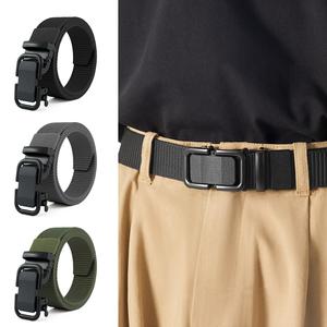 2025 New Men's Nylon - Canvas Belt: Automatic Buckle, Adjustable & Light - weight Weave