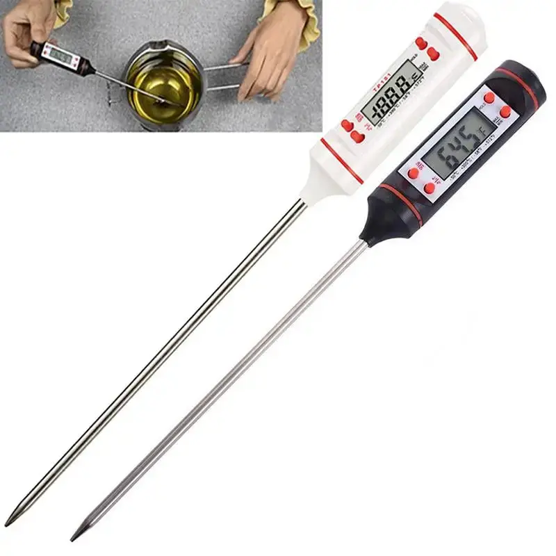 Digital Food Thermometer for Baking and Cooking - Electronic Probe with LCD Display 0