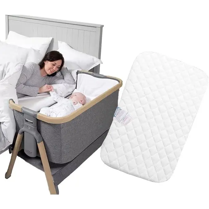 Molten Creek® Next to Me Chicco Deluxe Crib Mattress, Super Soft, Removable Double-Sided Cover, Machine Washable, Travel Cot Toddler Infant Bed Foam Mattress.