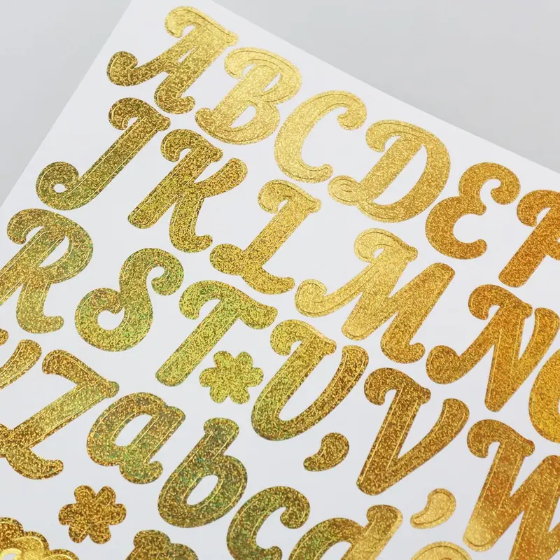 1 Inch Small Self Adhesive Vinyl Letter Number Symbol Stickers Kit,528 Pieces Alphabet Numbers Stickers for Mailbox, Water Bottle, Scrapbook, Notebook - Gold 3