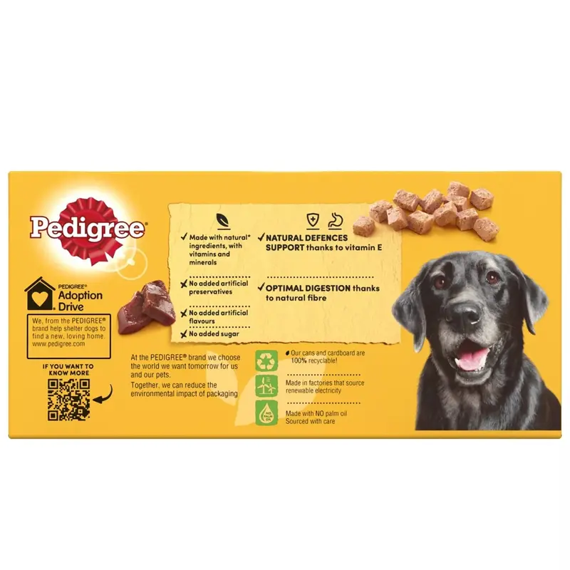 Pedigree Senior (24 x 400g) Wet Dog Food Tins Mixed Meat Selection in Loaf Dog Can 2
