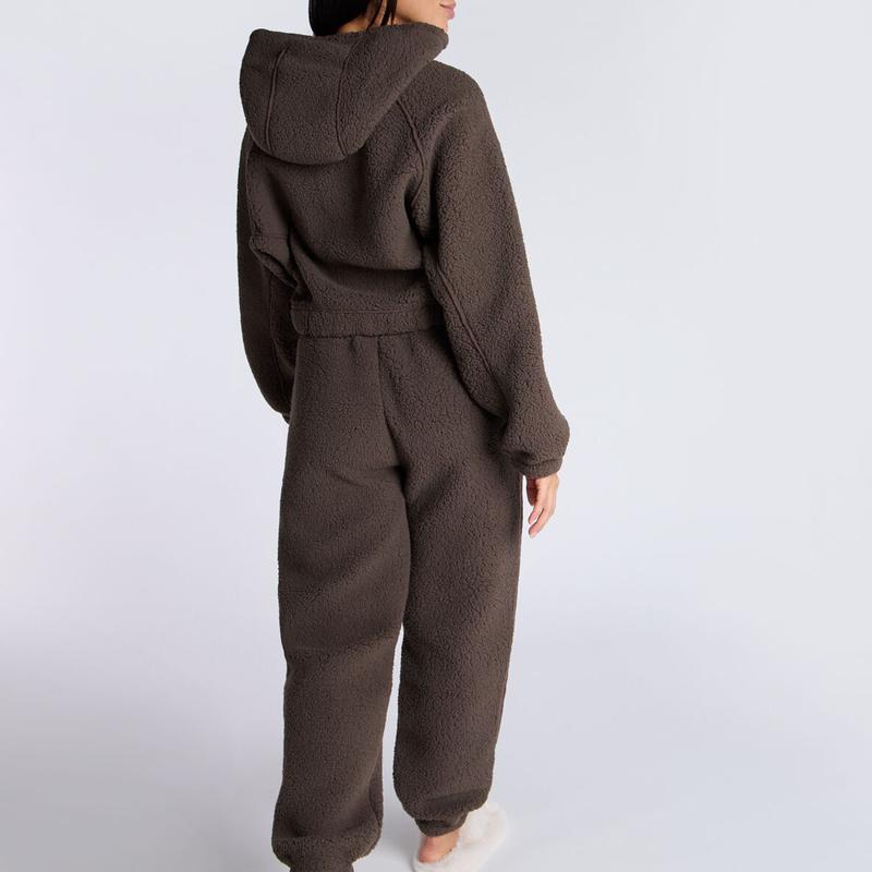 Boux Avenue Seamed Borg Lounge Set Hoodie and Joggers Sleepwear Loungewear 1