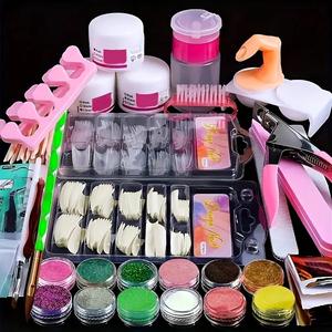 23 in 1 Acrylic Nail Kit for Beginners, 12 Color Glitter Acrylic Powder & Glue & Nails Extension Nails Kit, Nail Art Kit, Nail Kit Set Professional Acrylic with Everything, Manicure Kit Nail Supplies, Nail Care, Nail Art, Nailkit, Nailart, Nail Adhesive