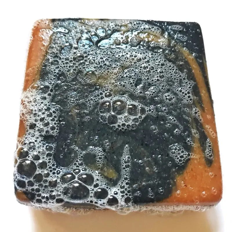 Turmeric Charcoal Acne Bar with Snail Mucin, Natural Handmade Soap for Clear, Radiant Skin - Cleansing, Exfoliate, Gift, Daily, Silky, Smooth, Acne solution