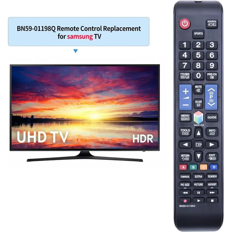 Replacement Remote Control BN59-01198Q fit For all Samsung 3D LCD LED Smart TV 5