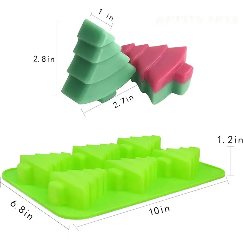 Christmas Tree Cake Molds for Party Decoration - Silicone Molds for Chocolate and Candy 2
