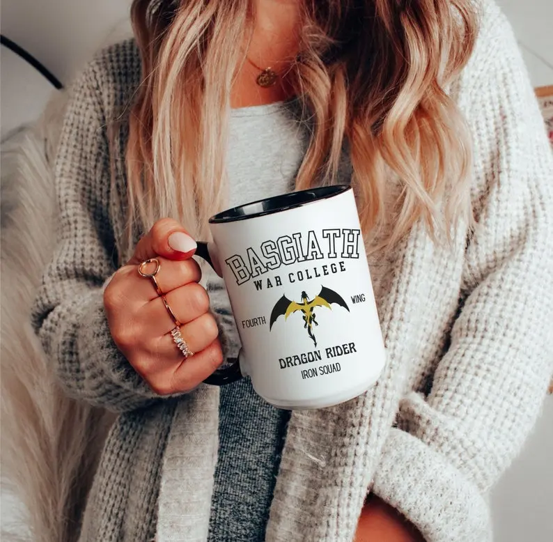 Basgiath War College Fourth Wing, Bookish Gift, Fourth Wing, Fourth Wing Mug, Fourth Wing Merch, Fantasy Reader Mug, Smut Readers Mug 0