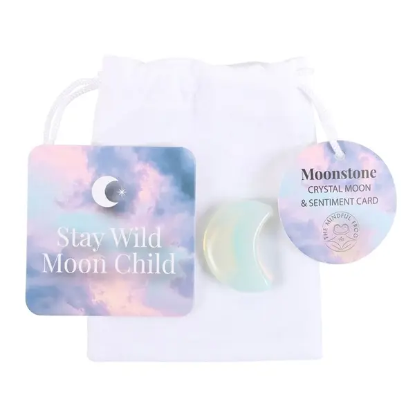 Stay Wild Opalite Crystal Moon in a Bag 0