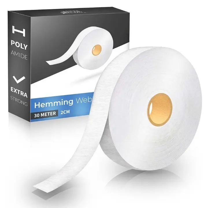 Ironing Hemming Tape, 30m Extra Strong Adhesive for Curtains, Fleece, and Fabrics, Quick & Easy Iron-On Hem Solution 0