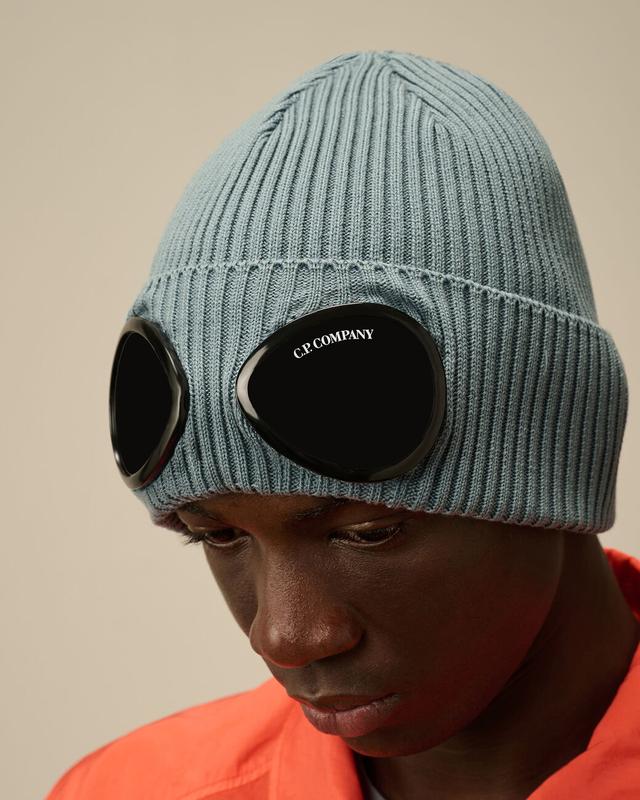 C.P. Company Beanie with Goggle Design – Soft Cotton, Unisex Fit 8