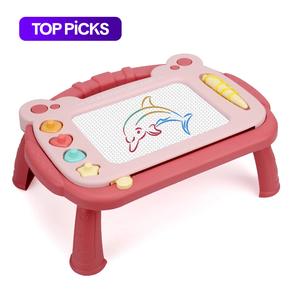 Magnetic Drawing Board with Detachable Bracket, Portable Drawing Board, Erasable Doodle Writing Board with Stamps & Pen, Early Education Toy for Kids #TOP PICKS