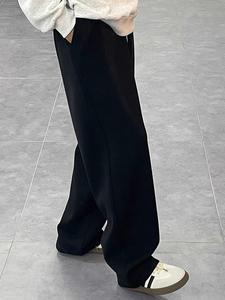 Men's Solid Color Straight Leg Pants, Loose Casual Comfy Trousers for Spring & Fall, Men's Bottoms for Daily Wear