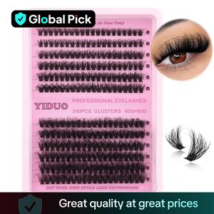10-20mm Mixed Individual Cosmetic False Lashes Clusters, 240pcs/234pcs/300pcs/308pcs/set Volume Curly Thick Fake Eyelashes, Makeup Enhancement Lashes Clusters Kit, Cosmetic for Gift, Eyelash Extensions