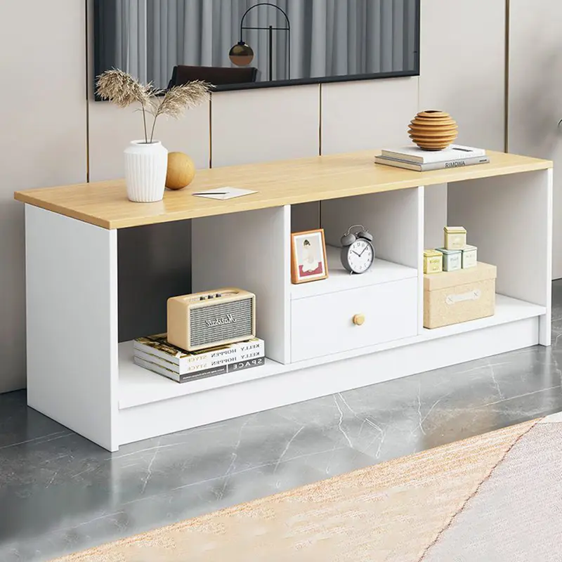 90x30CM TV Cabinet Entertainment Centre TV Stand Media TV Unit Engineered Wood with Drawer & Shelves for Home Decor 2