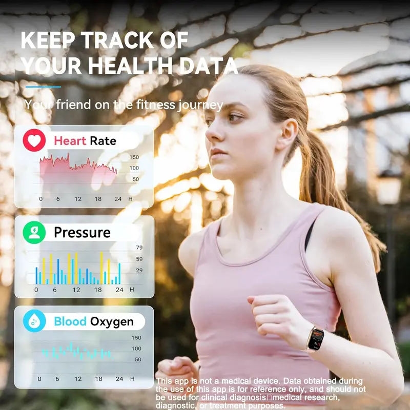 AI Voice Assistant Smart Watch for Men Women, 1.96'' HD Screen Activity Trackers with 100+Sports/ Sleep/ Heart Rate Monitor 4