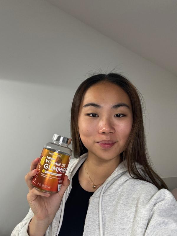 WeightWorld Vitamin D3 Gummies Adults 4000IU - Sugar-Free - 4 Months Supply - Natural Lemon Flavour - 120 Chewable Vitamin D3 Gummies - Vegetarian Friendly - High Strength Vitamin D Dietary Supplement - GMO & Gluten Free 4
